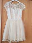 Rochie crema cu dantela