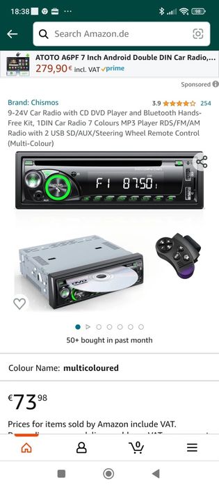 Radio DVD BT USB ect Este nou are și telecomanda