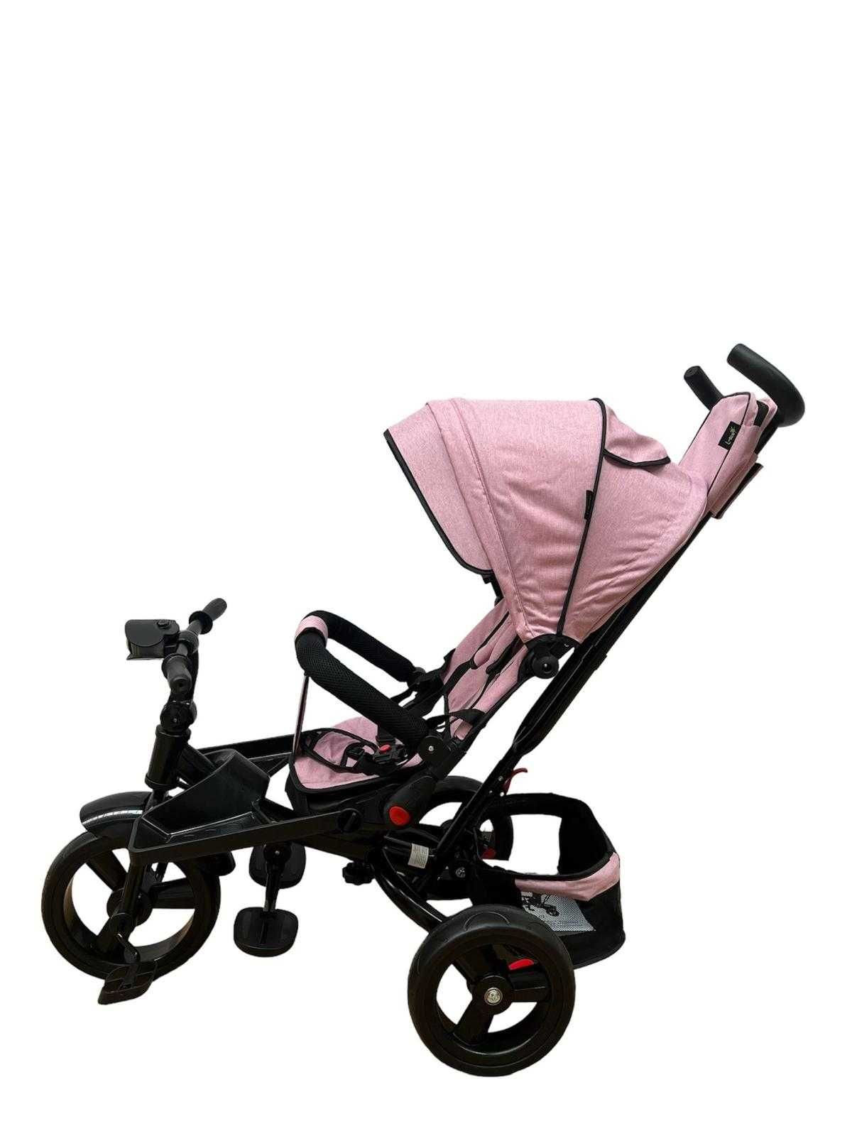 Tricicleta Go Kart cu scaun reversibil si pozitie de somn , roz