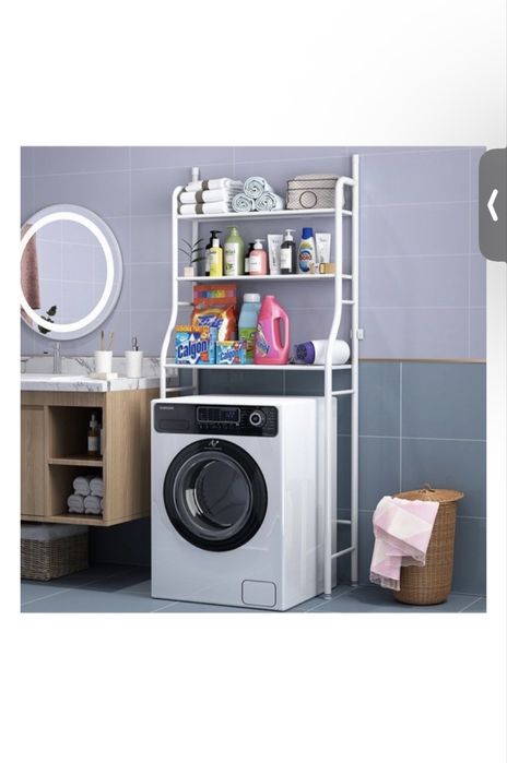 Стеллаж над стиральной машиной , 68×25×160 см, белый
