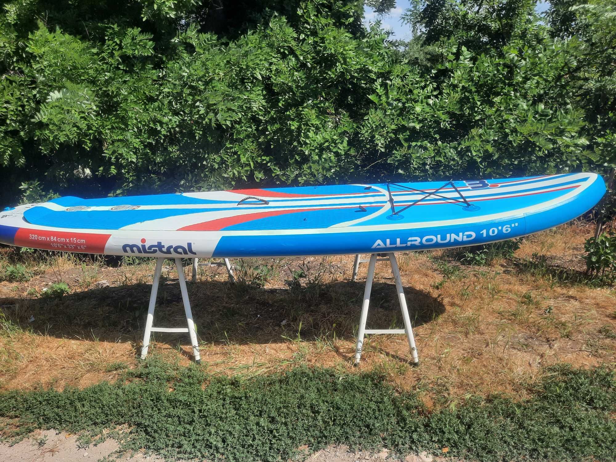 Надуваем падълборд SUP дъска  Mistral Allround 10'6'' двукамерна