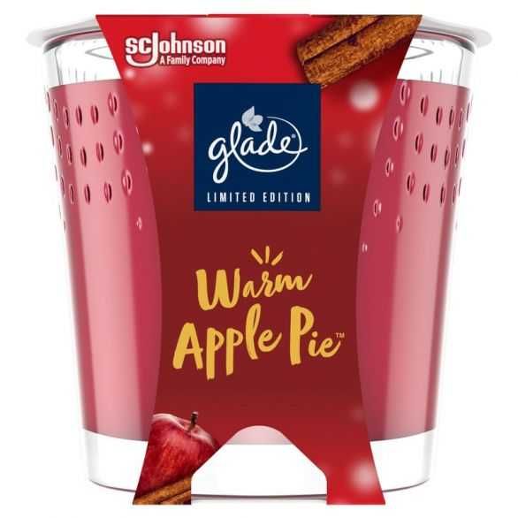 Glade Warm Apple Pie Aроматна Свещ 129 Гр