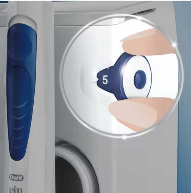 Irigator bucal ORAL-B Oxyjet 8500 MD20, 600ml, 5 viteze, 4 capete, Alb