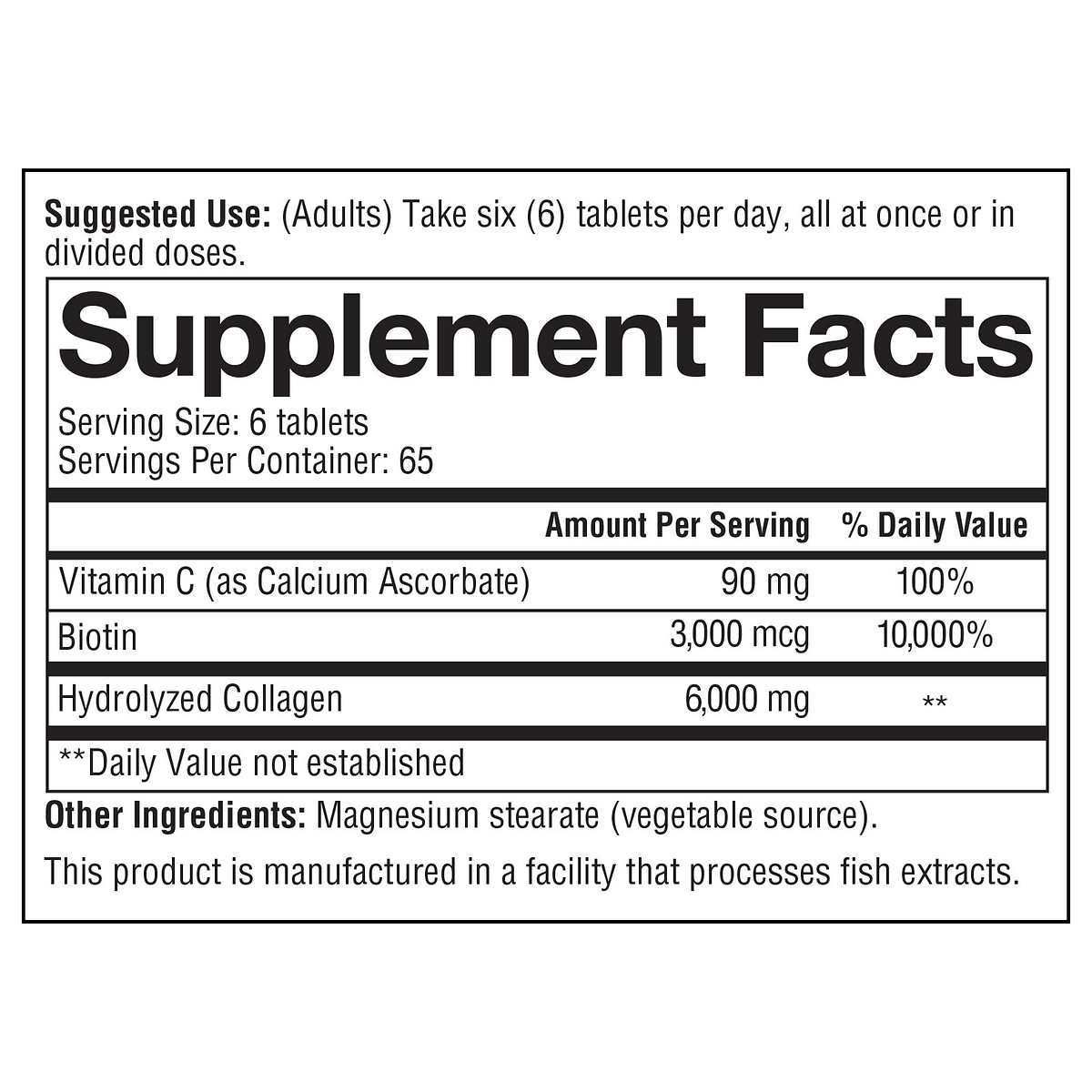 Коллаген 390таб 6000mg; Biotin, витамин С; 18 аминокислот США
