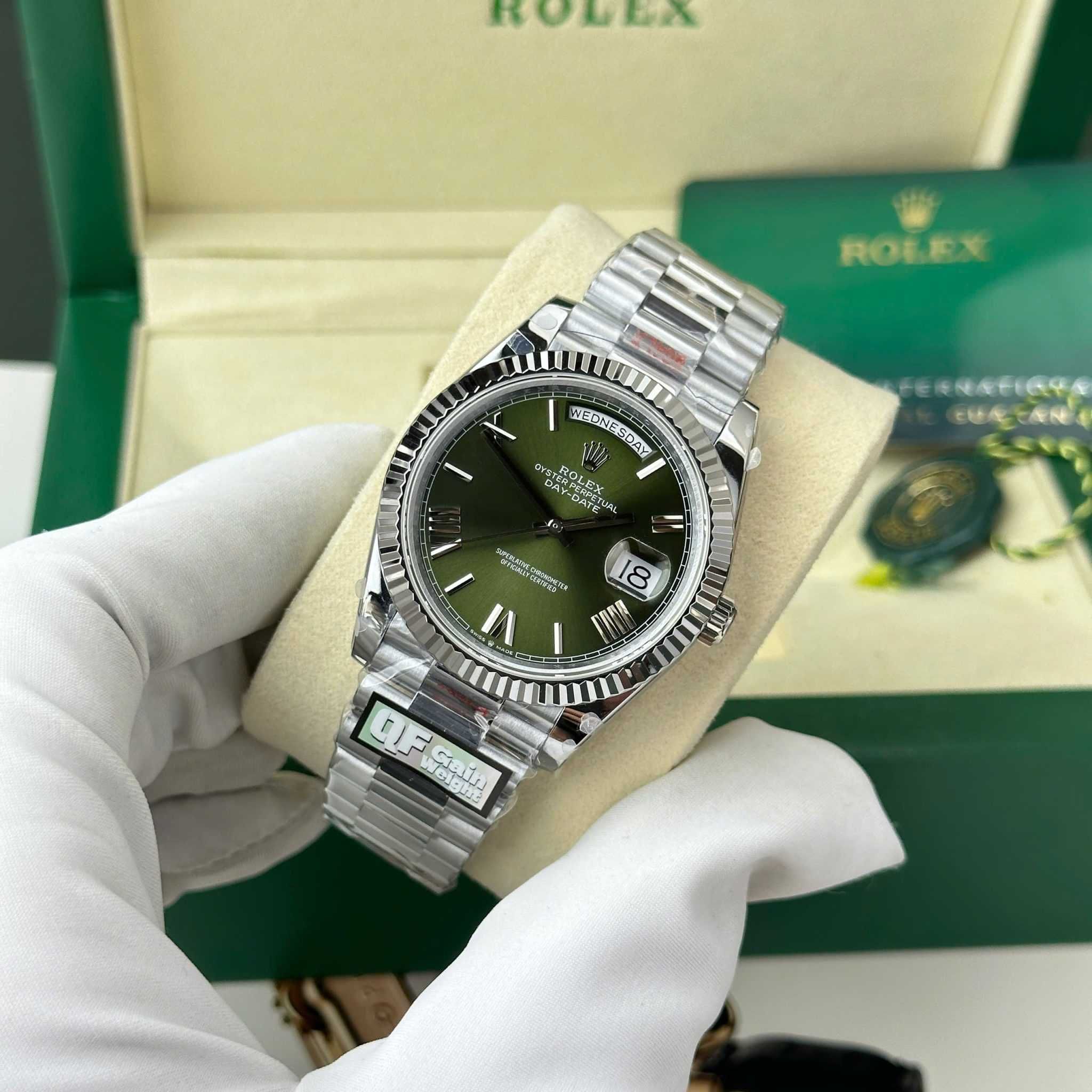 Rolex Day-Date 40mm сребърна колекция