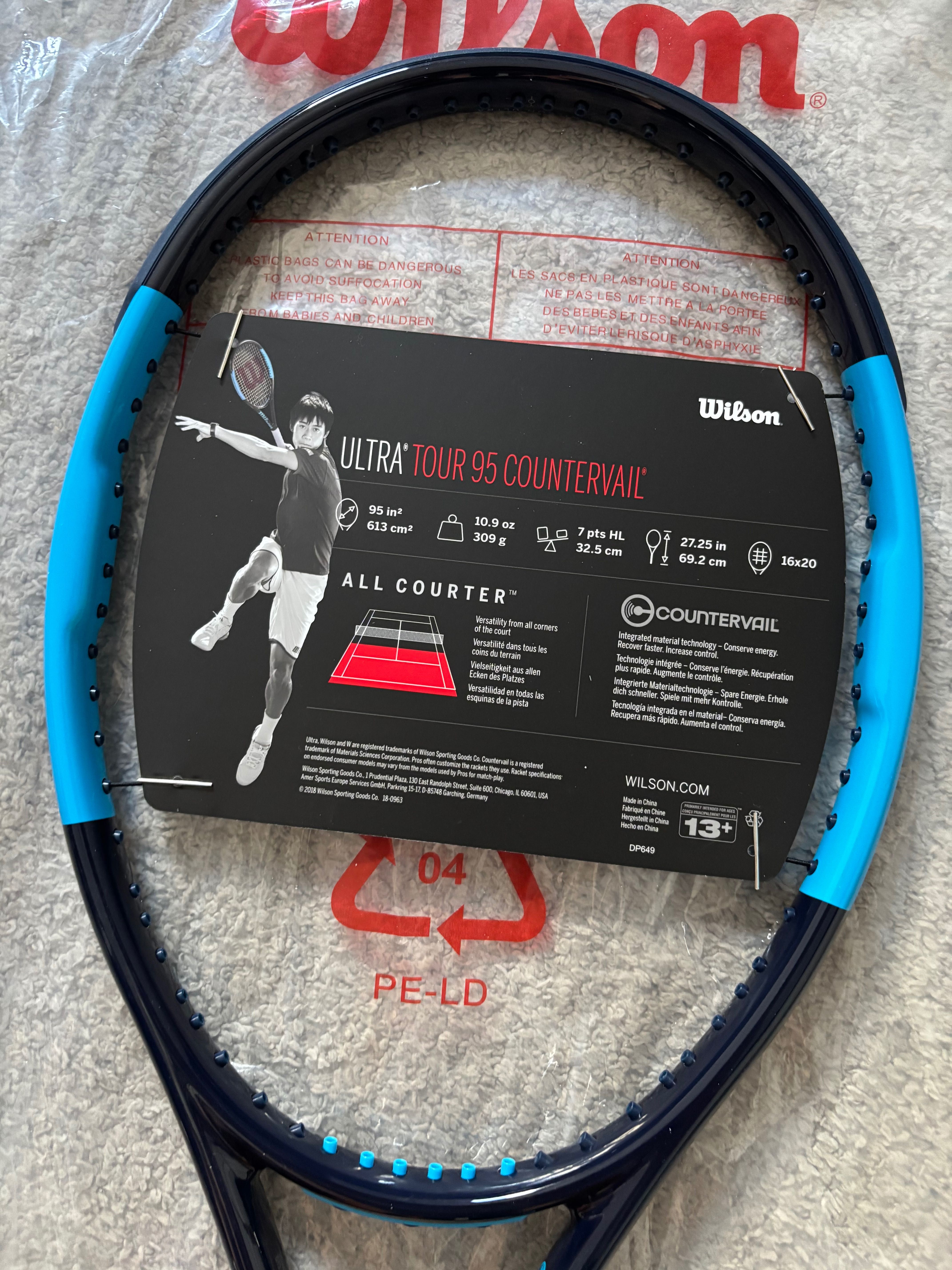 Wilson Ultra Tour 95 CV L3 *нова* тенис ракета