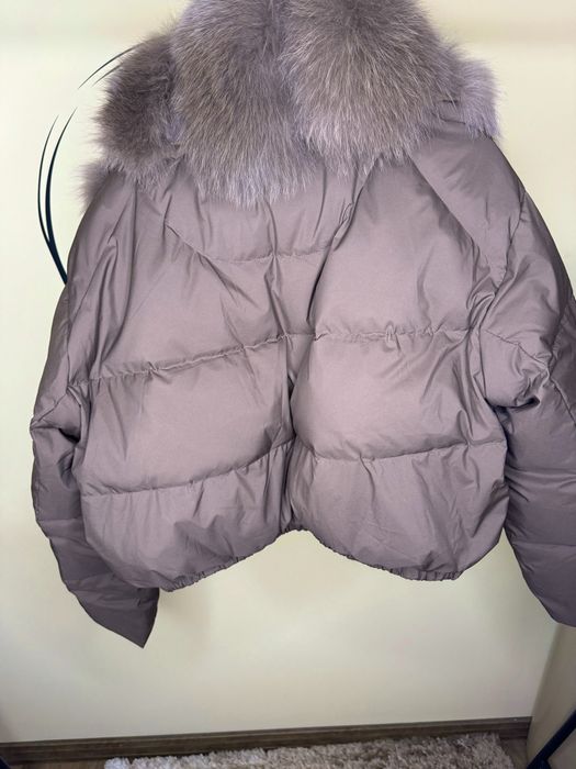 Дамско яке с яка естествен косъм