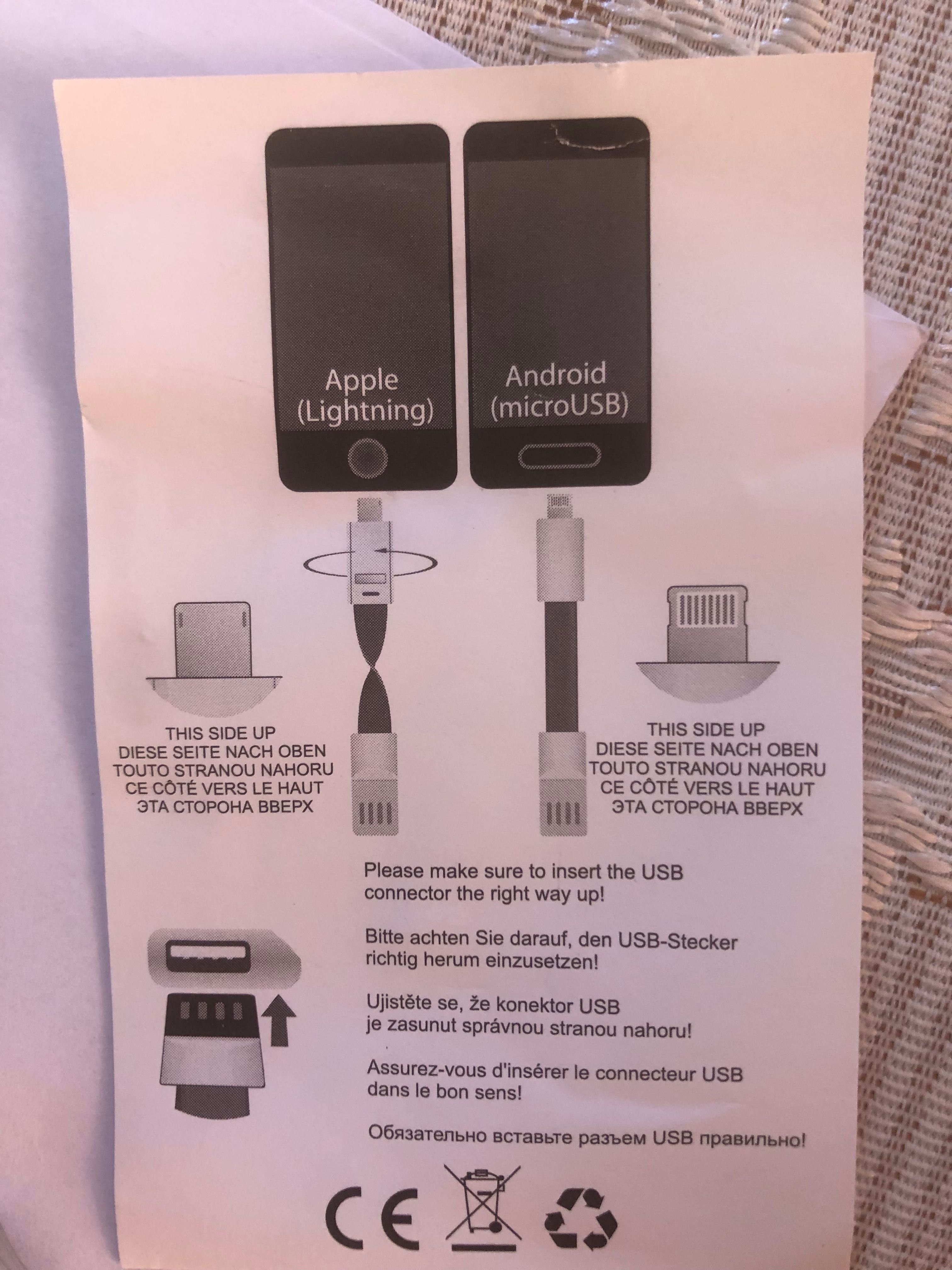 Micro usb за Андроид и Айфон