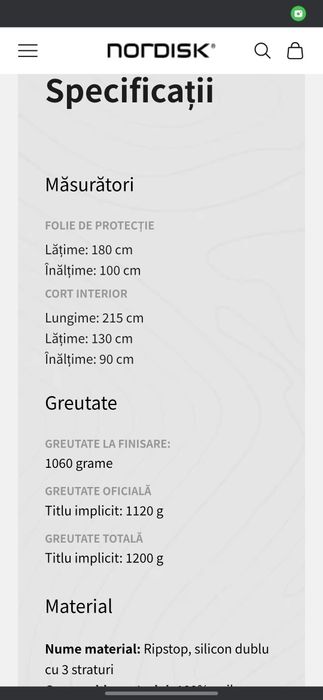 Cort nordisk telemark & Decathlon 3 persoane & saci dormit