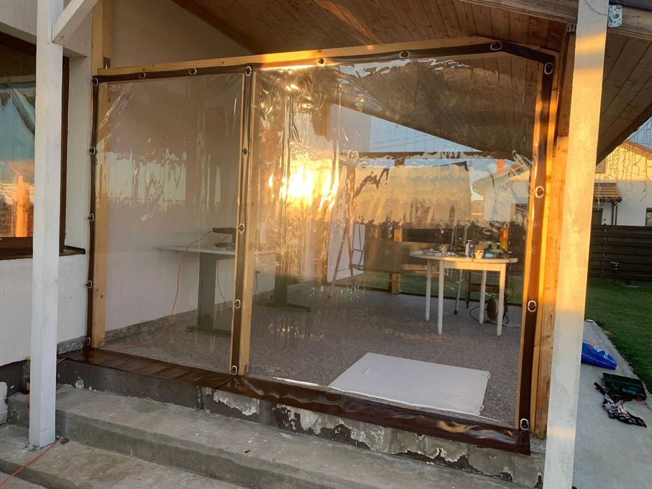 Inchidere terase si foisoare cu folie transparentra PVC Cristal 0.8mm