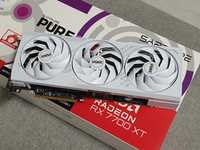 Placa video AMD RX 7700XT, Sapphire Pure, white, 12GB, garantie 3ani