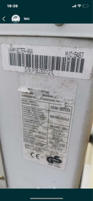 aer conditiont samsung dublu split 2 compresoare x 9000btu - 18000btu