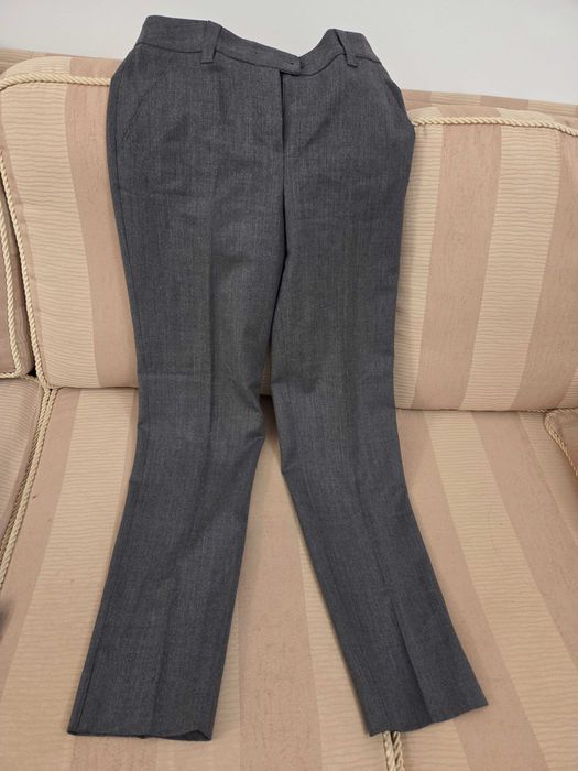 Pantaloni 50% lana gri inchis