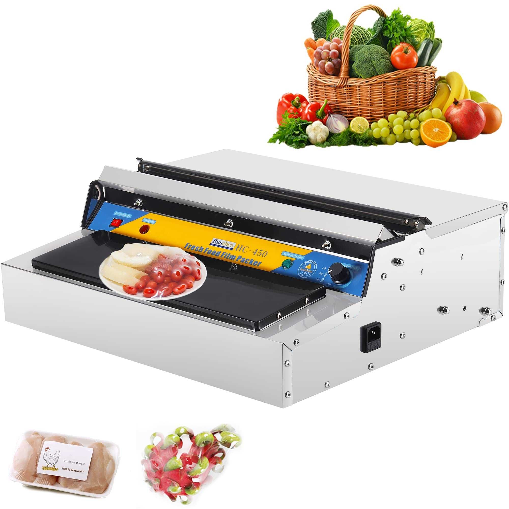 Mașină împachetat folie alimentara pentru alimente proaspete din inox