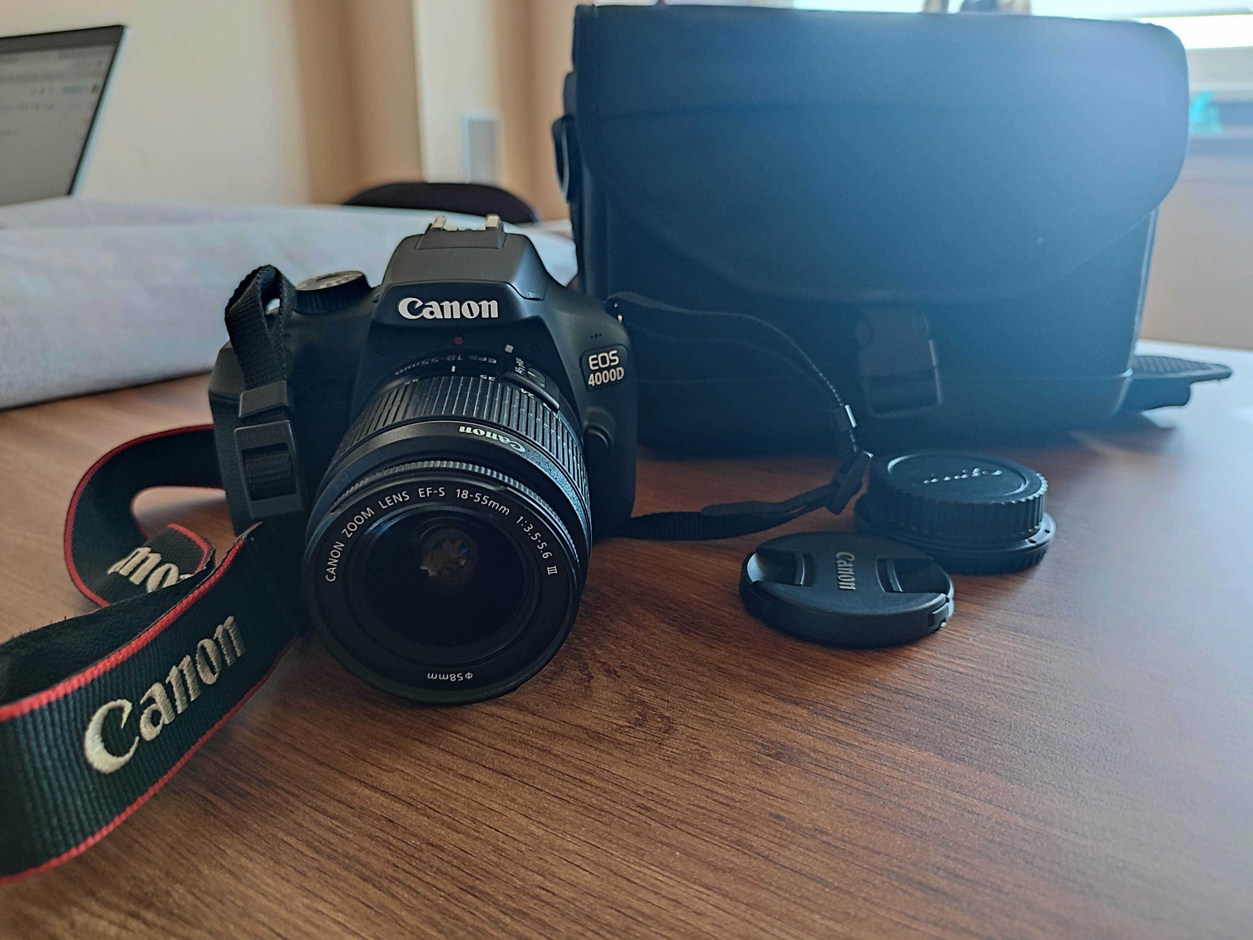 Фотоапарат DSLR Canon EOS 4000D ,18.0 MP+Обектив+Чанта+16 GB памет