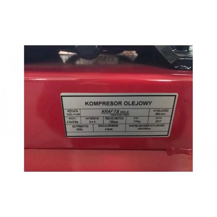 Compresor aer 3 pistoane , 200L / 4,1kW X 2 ,660l/m KD1474