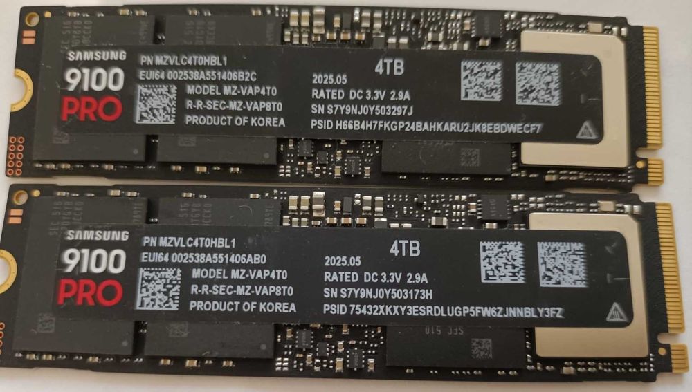 vand ssd samsung 9100 po 4tb pciex 5.0 nou 0 ore bulk nvme m2