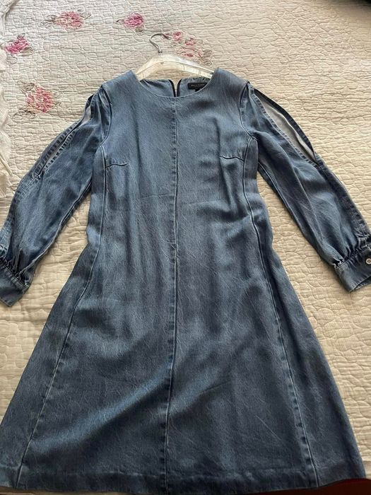 Дънкова рокля Marie Lund, размер 36, вталена, светла,като нова