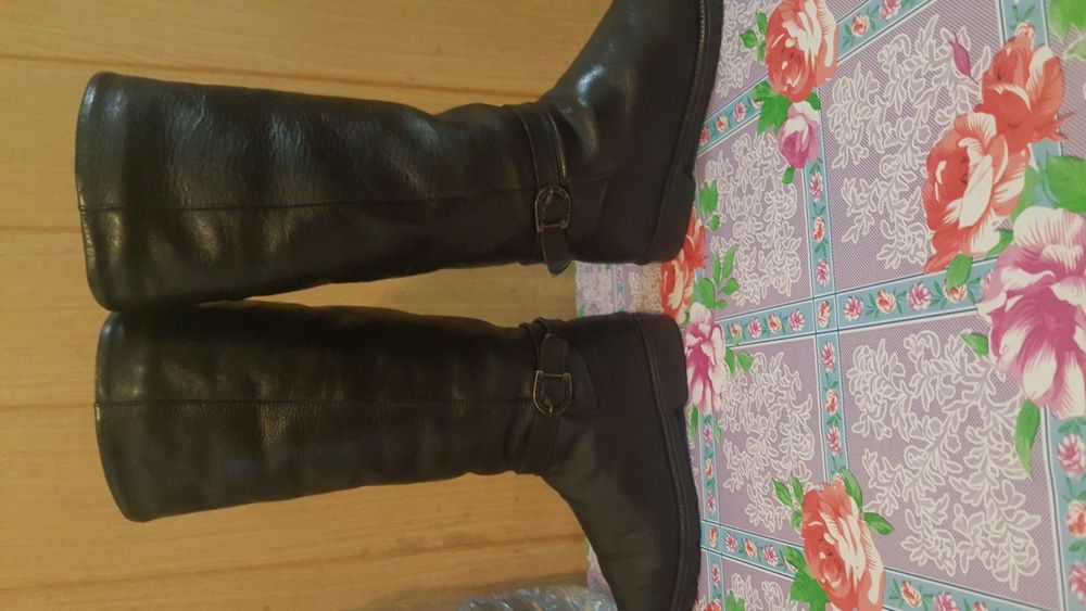 Cizme damă, înalte, de piele