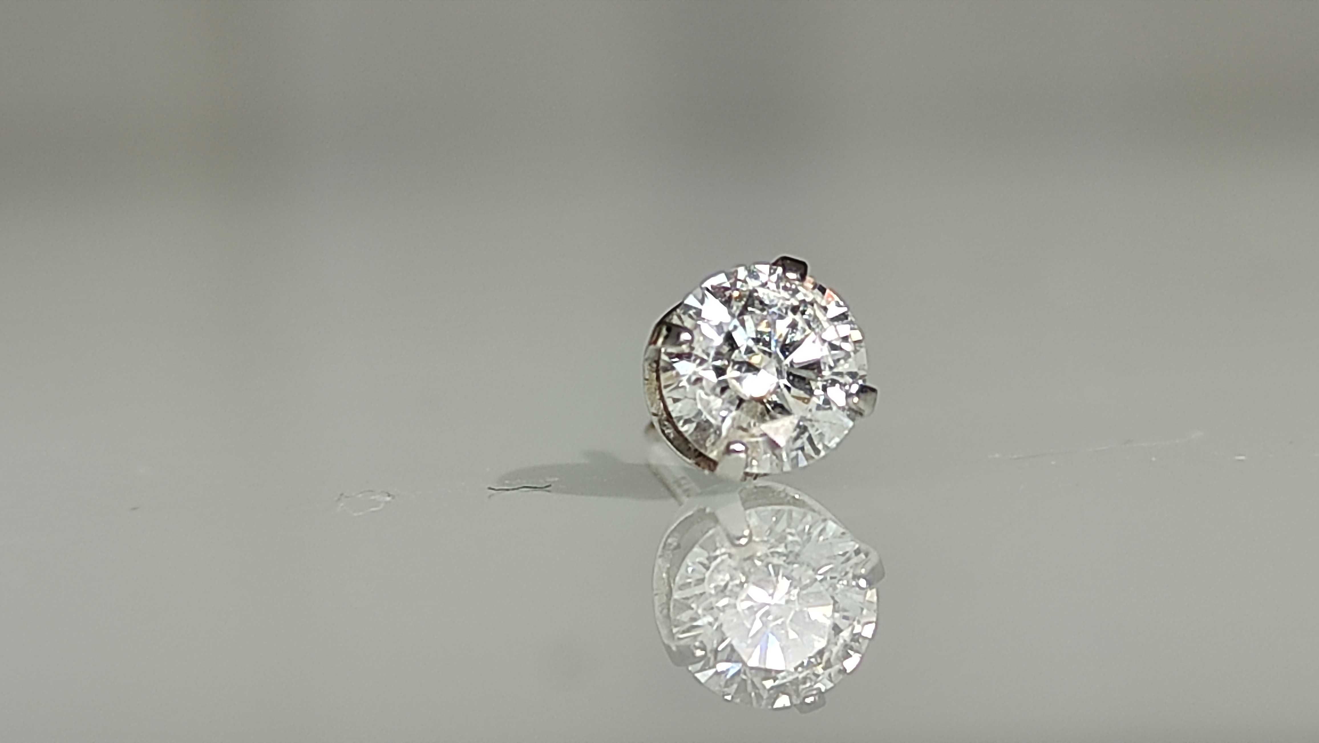 Cercel aur 14k cu diamant 0.42ct