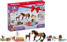 Коледен календар Schleich Комплект фигурки на Животни Ферма за Коне