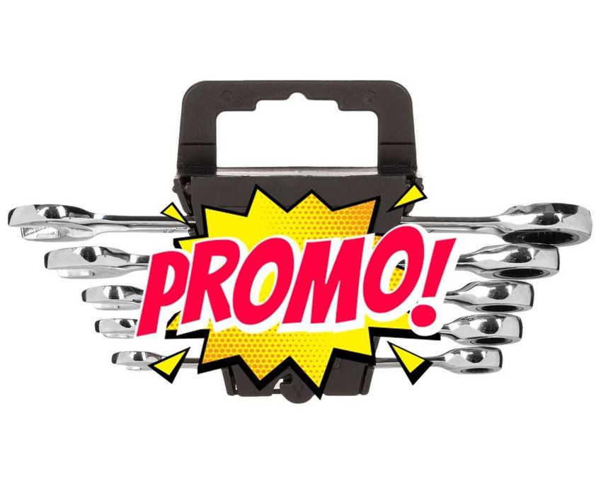 Ключове ! Комплект звездогаечни тресчотни ключове / 8-17mm /