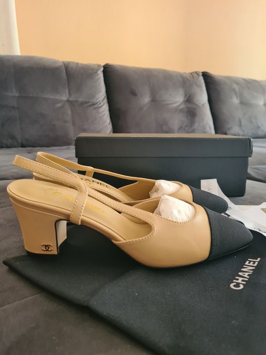 Pantofi Chanel nude - marime 36-40/piele naturala/premium full pack