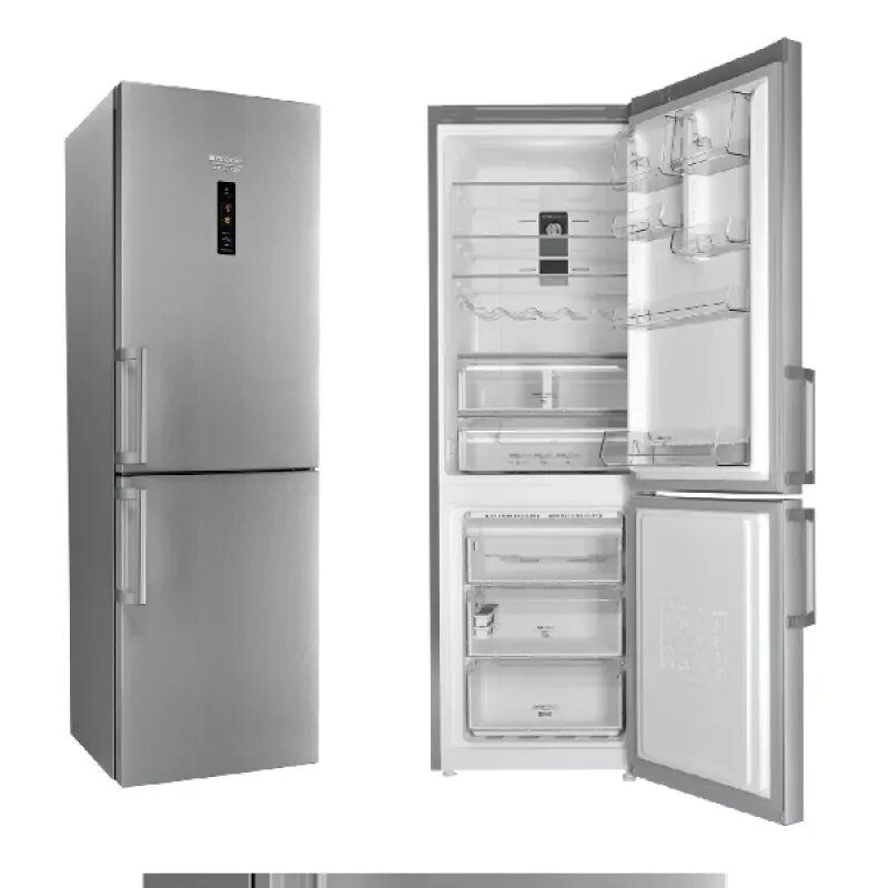 холодильник  б/у hotpoint ariston с 2 камерами, морозильник снизу
