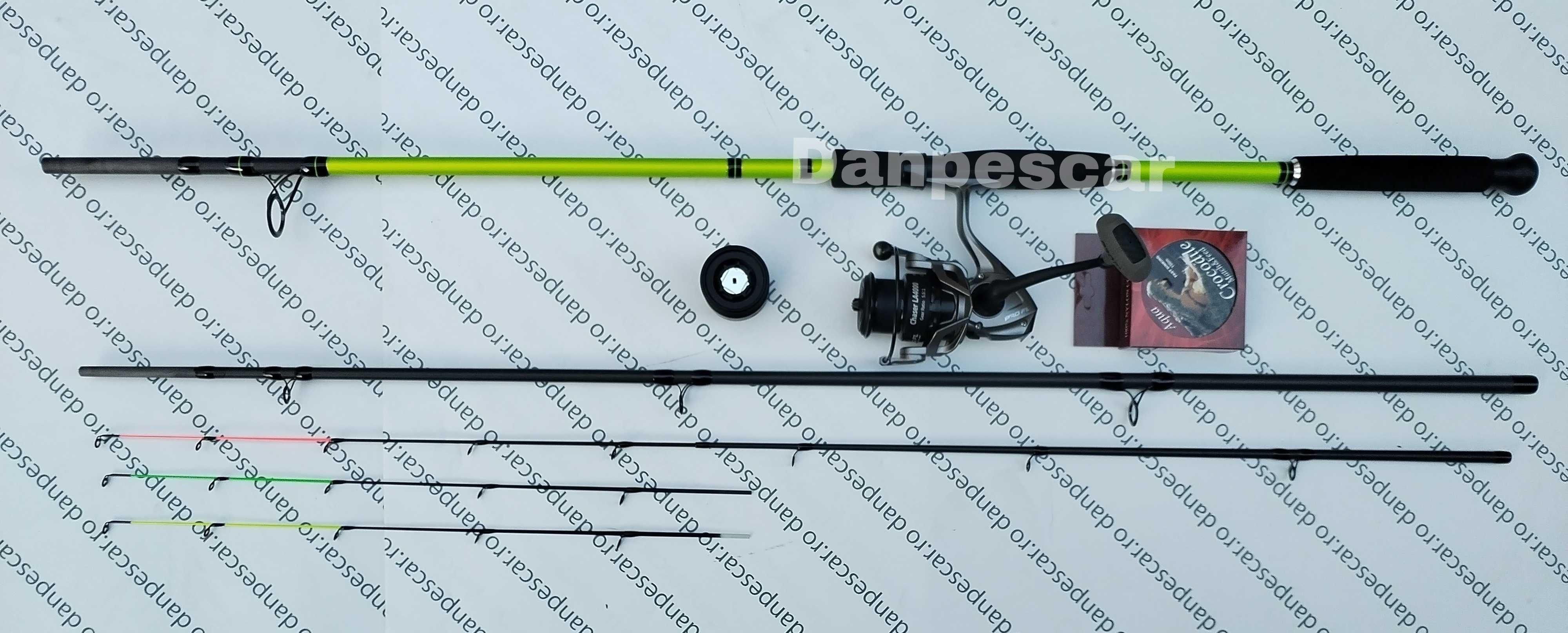 SET Feeder BOLENTINO PRO 3,30m 180gr+Mulineta PRO FL CHASER LA4000+FIR
