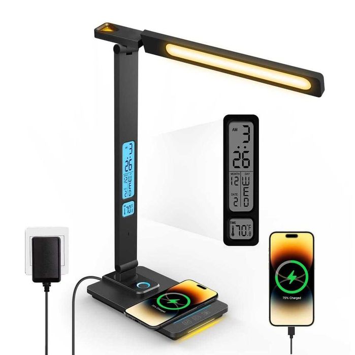 Încărcător wireless și lampa