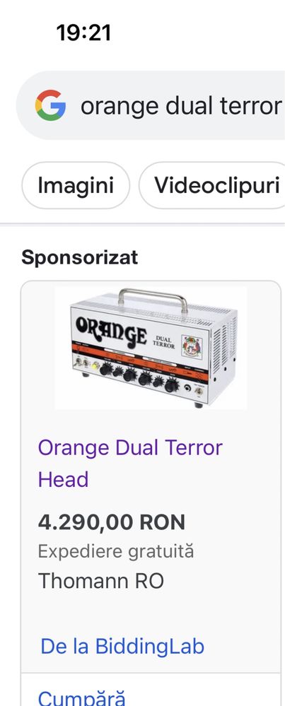 Amplificator de chitară Orange - Dual Terror, alb/portocaliu