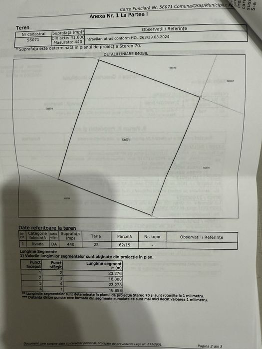 Vand teren Livada Focsani