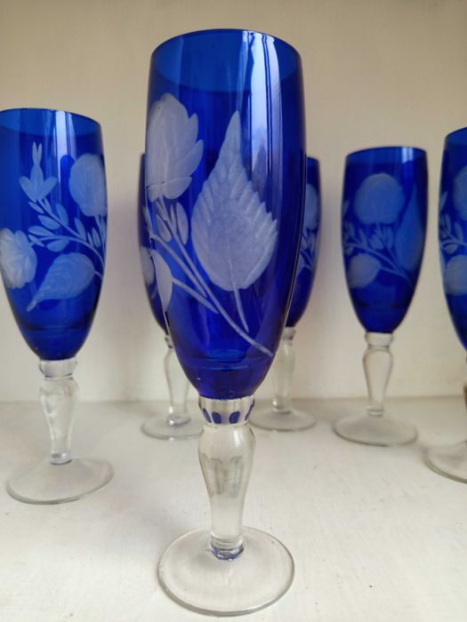 Кристални чаши Бохемия високи, колекционерски