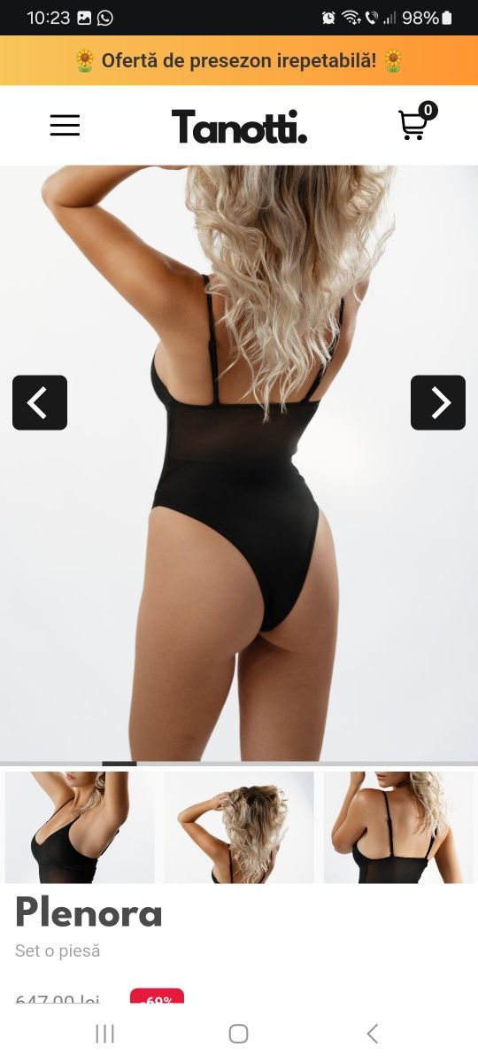 Costum de baie Tan-through