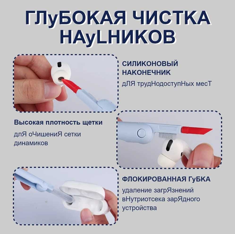 Набор для чистки гаджетов, многофункциональная щетка для чистки.Оптом
