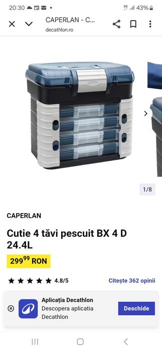 Cutie pescuit Caperlan nouă