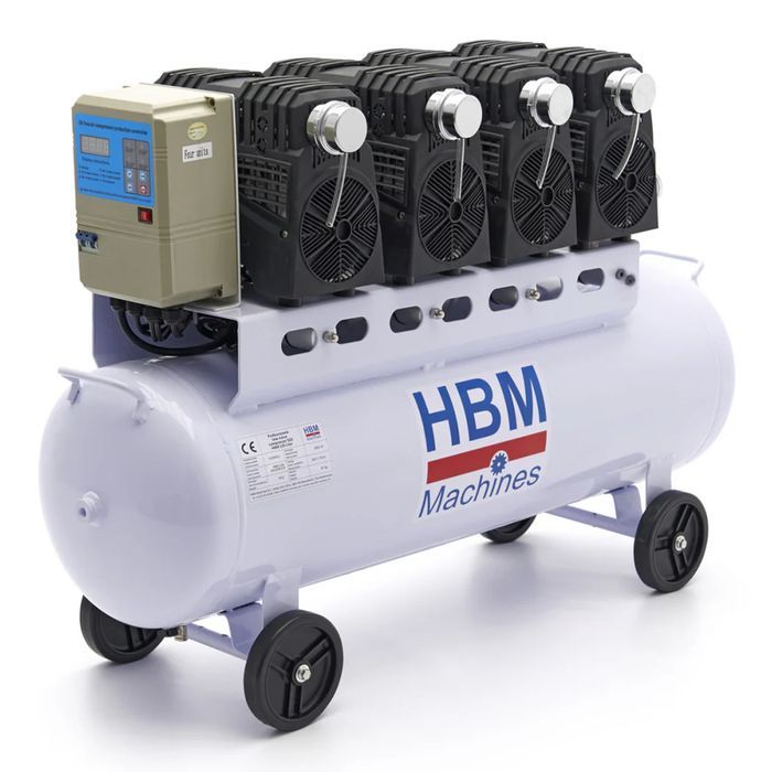 Compresor silentios zgomot redus  fara ulei 120 l 10 bari hbm machines