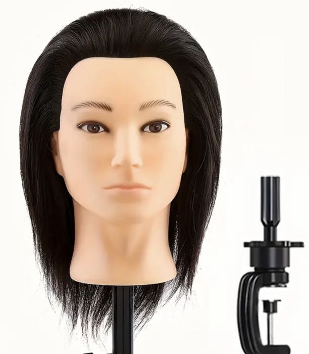 Тренировъчна глава с естествена коса