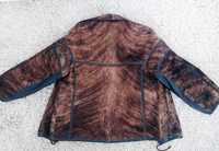 Дамско палто от естествен еленски косъм и телешки бокс