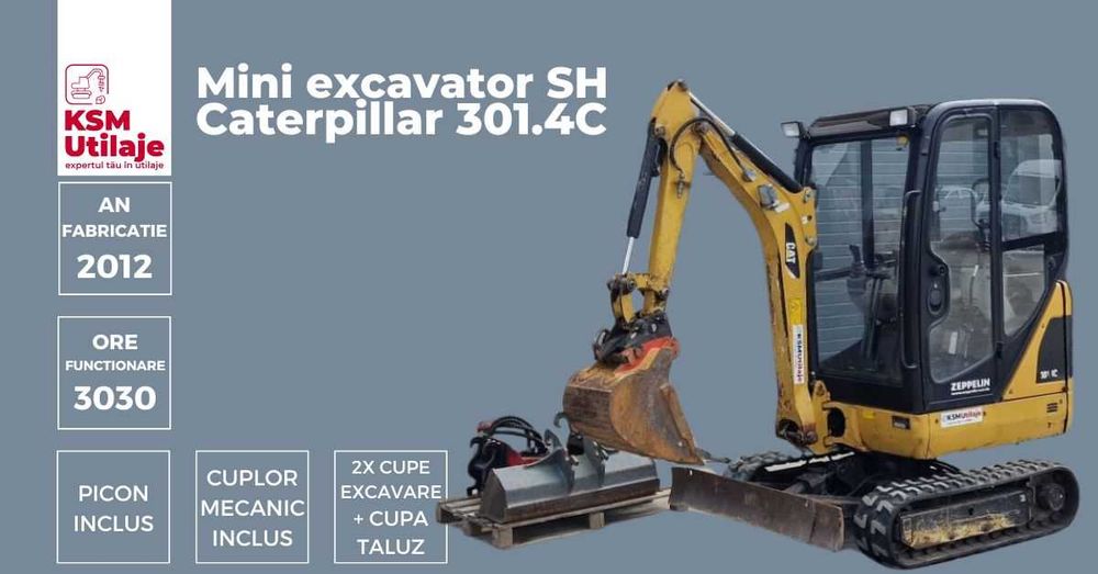 Mini Excavator CAT 301.4C SH 2012 | Picon Inclus | 1.5 T