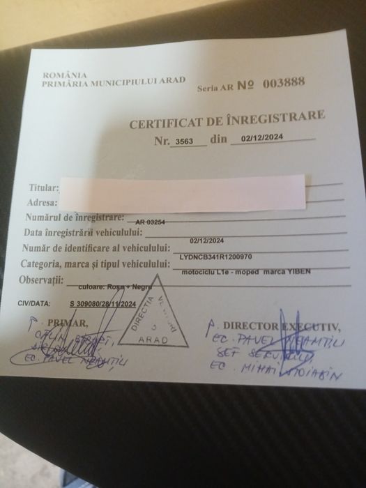 Scuter pe benzina 49cc limitat 45 km  nou 2024  8 km in bord