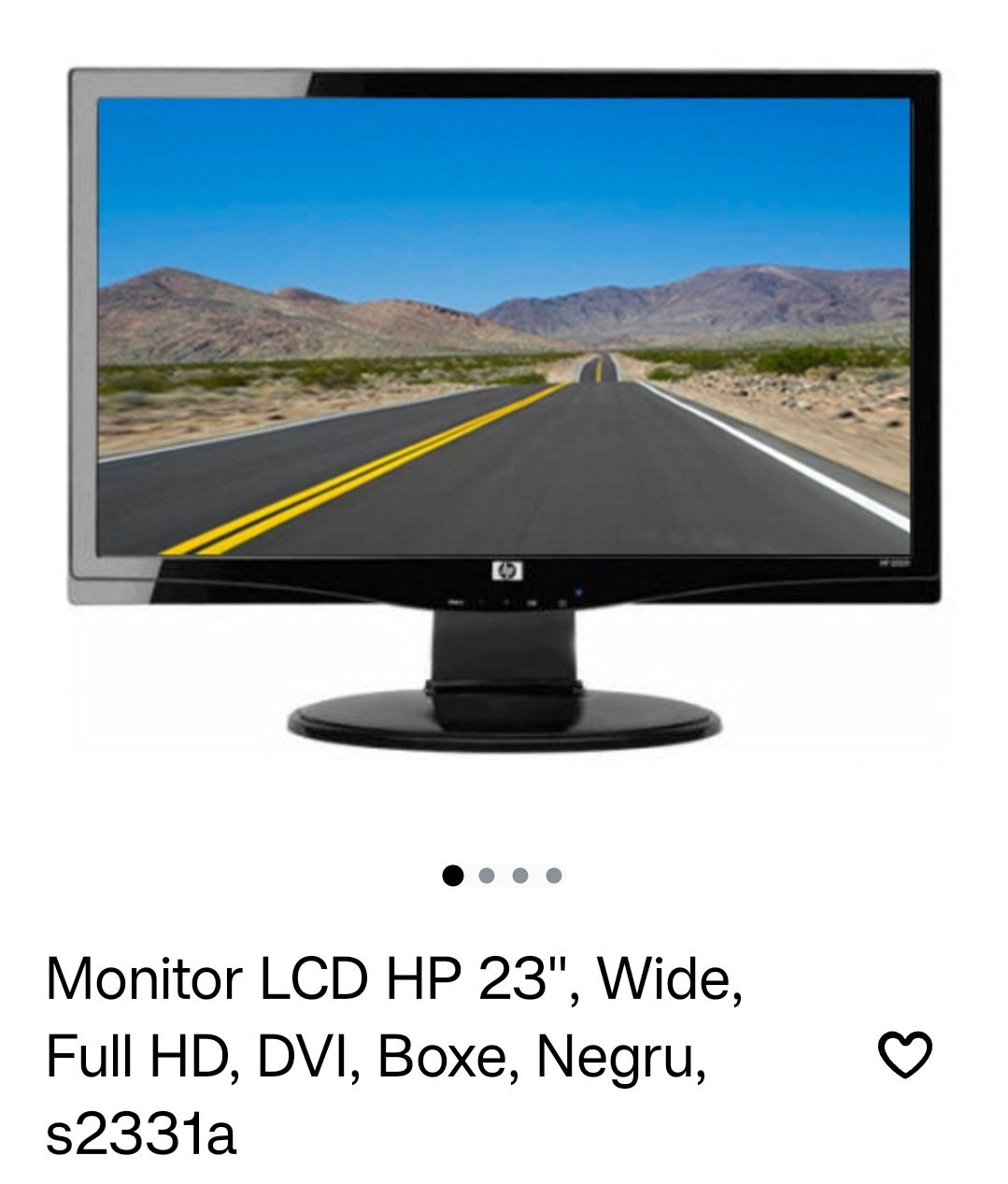 Monitor HP 23" full hd