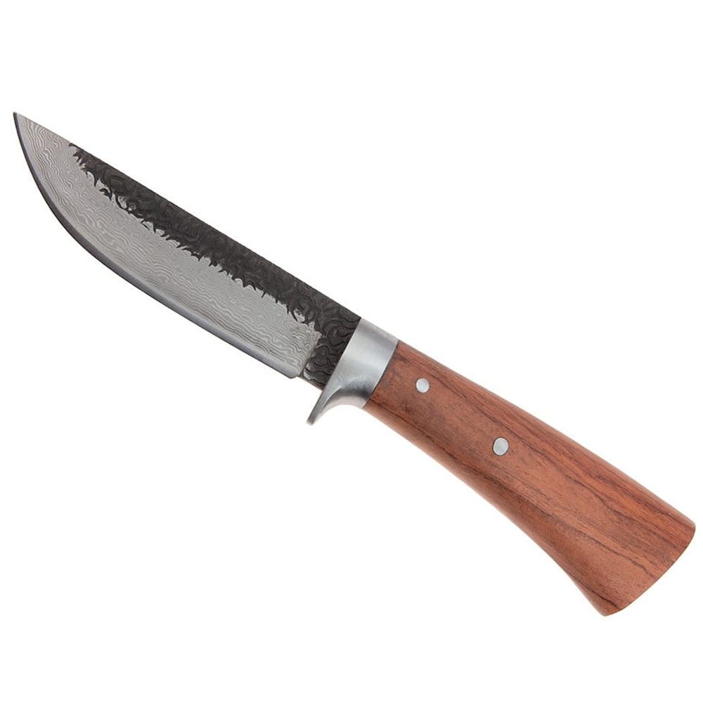 Cutit vanatoare Adventure Accuracy, damasc, 25 cm, lemn, husa piele