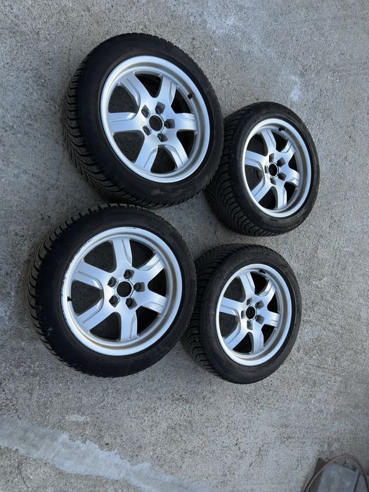 Vand 4 Jante Originale Audi 17 inch cu Anvelope iarna