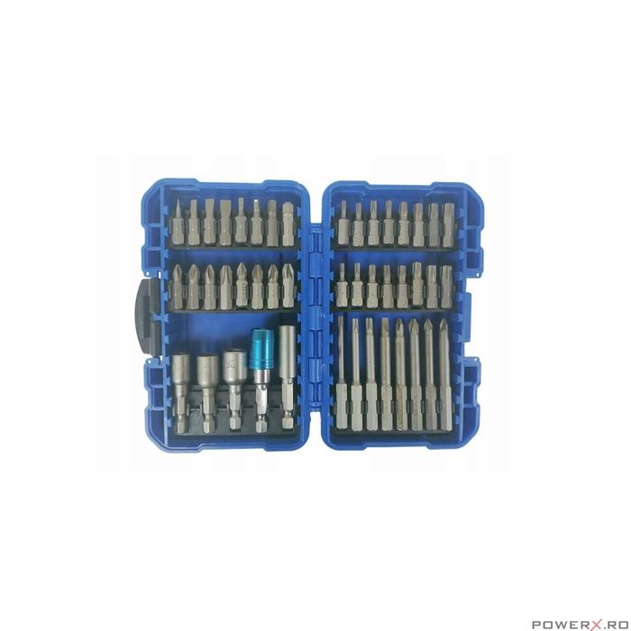 Set 45 piese biti si adaptoare, Silver