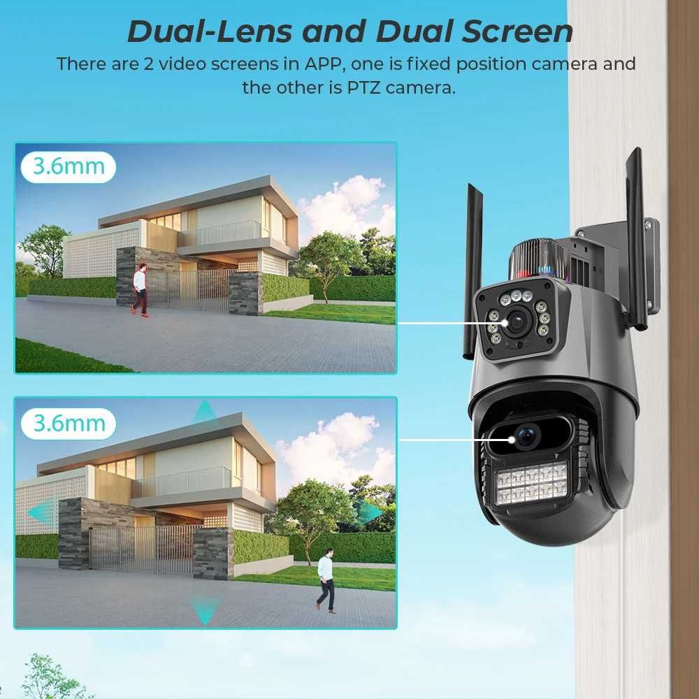 Камера за наблюдение STELS SL80, IP Wi-Fi, PTZ камера, 4K Ultra HD,8MP