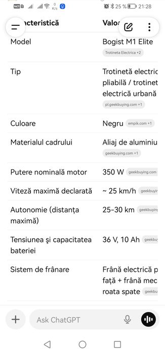 De vanzare trotineta electrica scooter NOUA BOGIST m1 elite la 850 ron