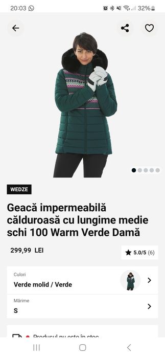 Geaca impermeabila Decathlon marime M