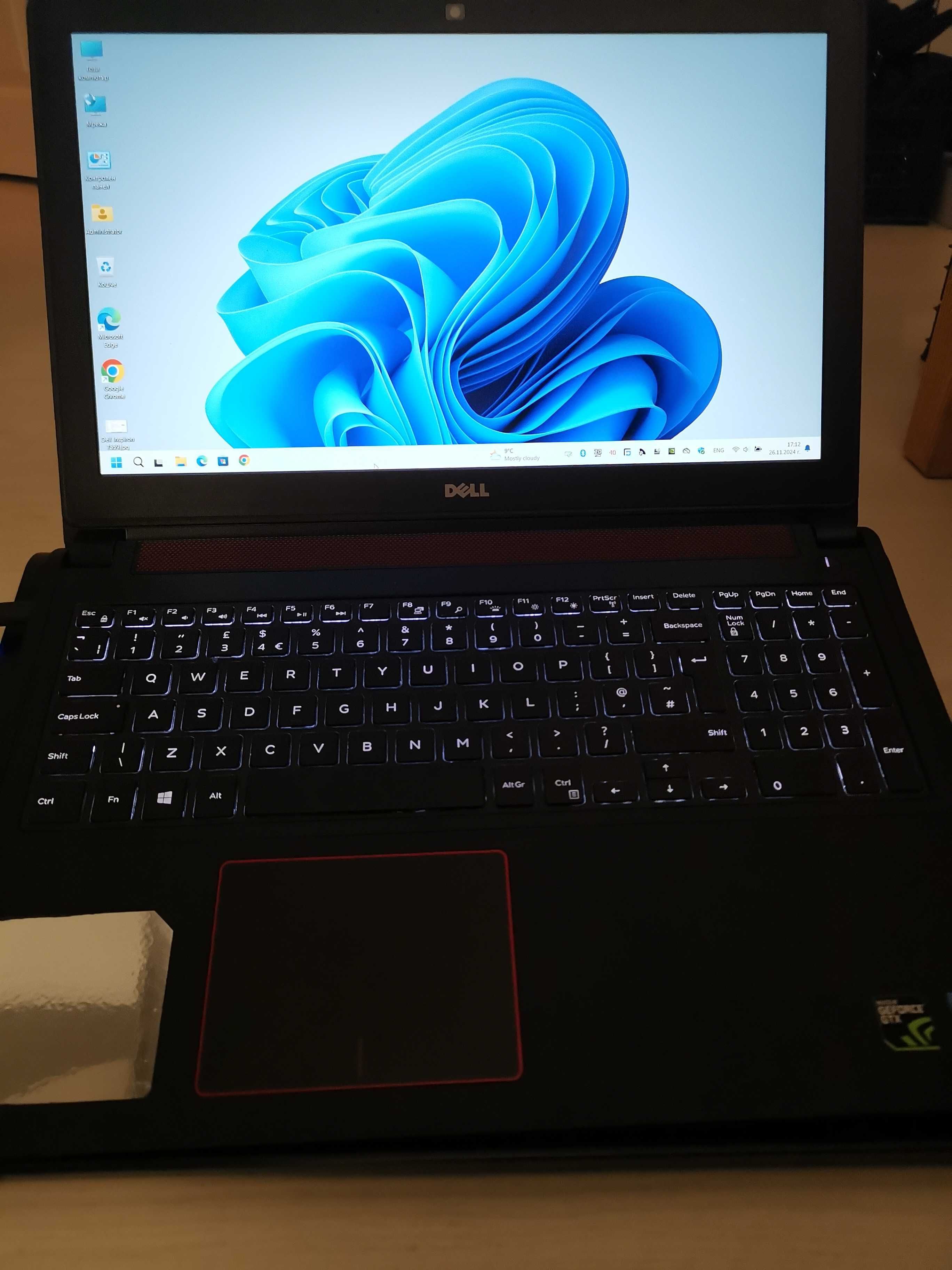 Геймърски лаптоп Dell Inspiron 7559 i7-6700HQ nVidia G-force 960M 4GB