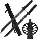 Bijuterie set 2 bucati Sword Blade Ninja Samurai Otel 1060 Ascuțite